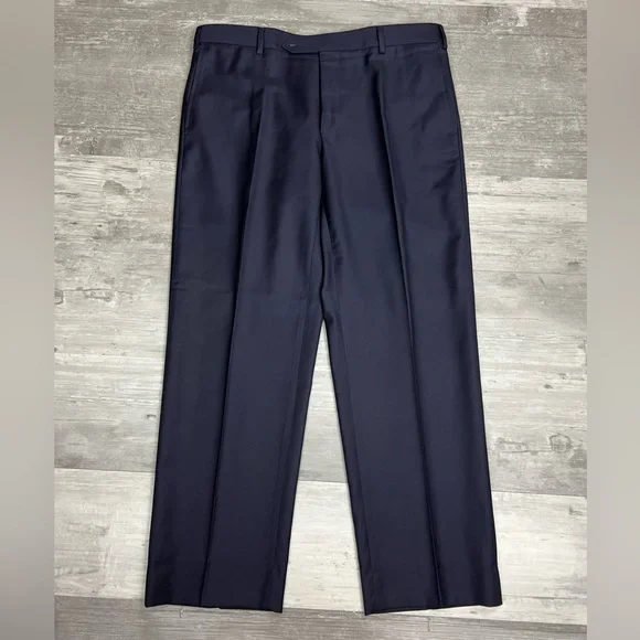 Zanella Navy Blue Devon Fit Dress Pants 38x29 - Picture 5 of 11